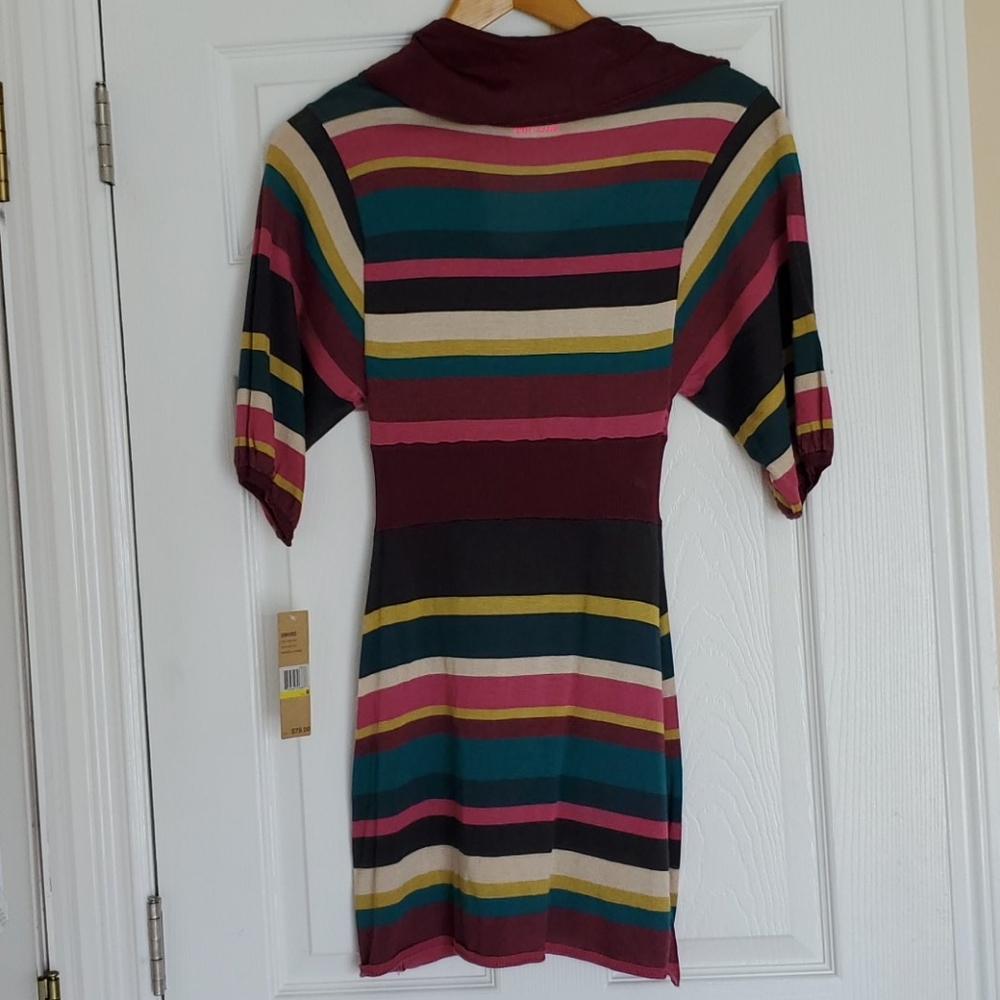 DKNY NWT striped half sleeve sweater dress M - Picture 7 of 8